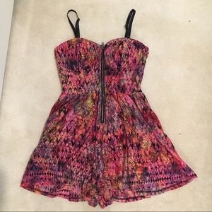 Flattering Homecoming Colorful Romper Dress